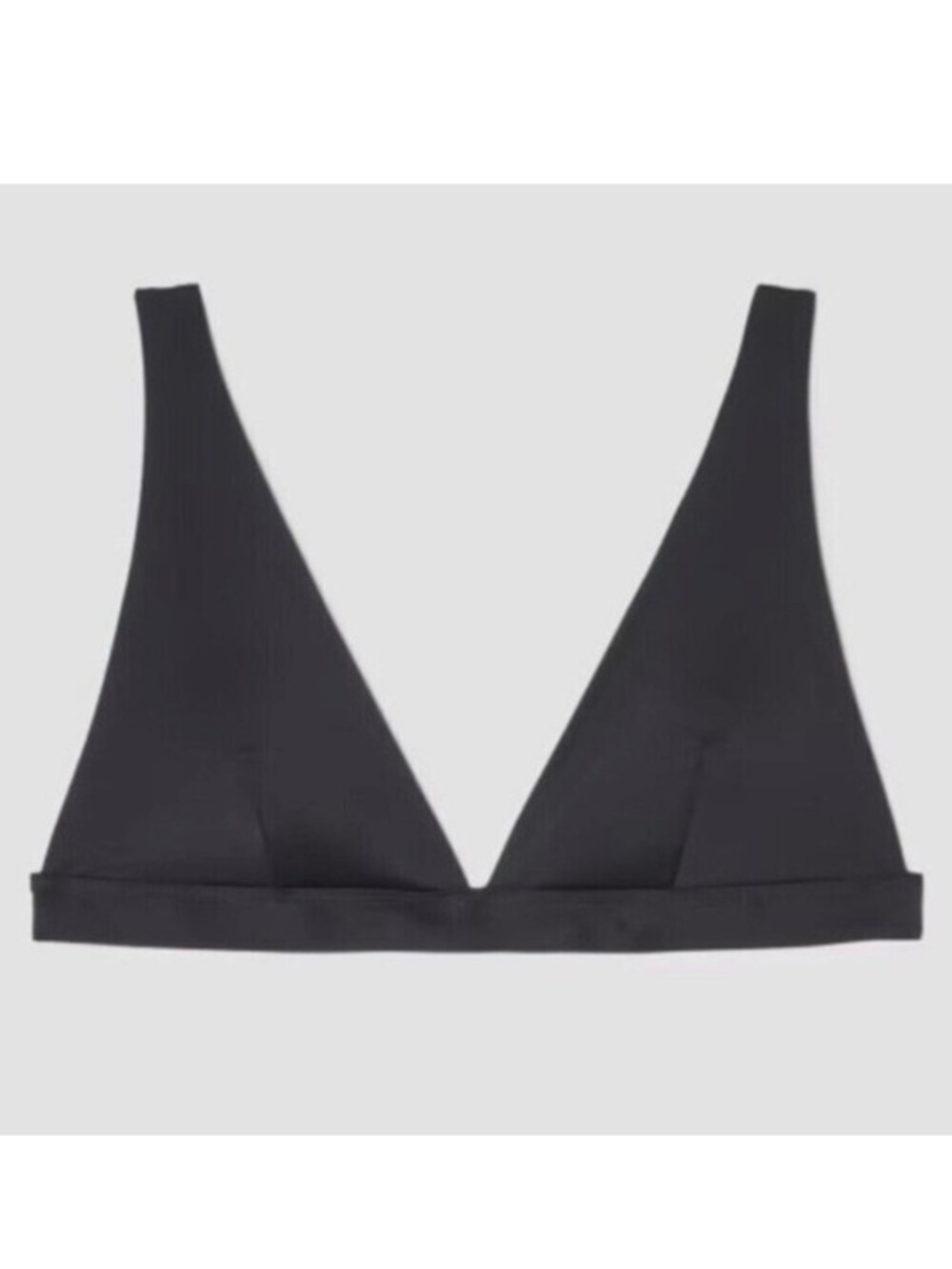 Everlane Women's NWT Black The ReNew Plunge Triangle Swim‎ Top XL/C40.5